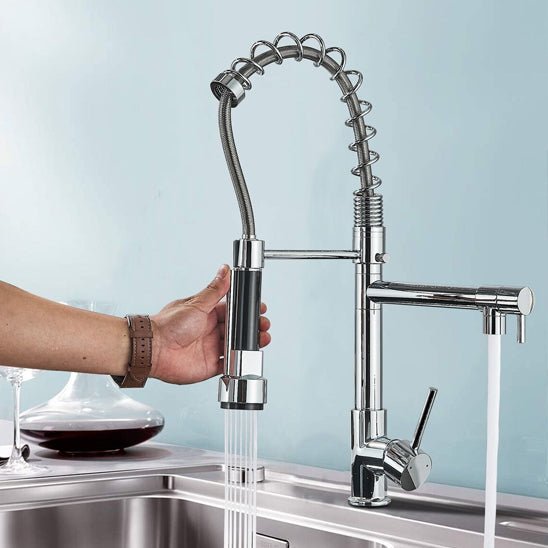 robinet cuisine ™ | Robinet cuisine extractible en laiton chromé - Service bati propre
