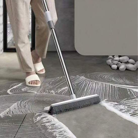 Balais brosse ™ | Balais brosse en silicone à pousser, poils en caoutchouc sans rayures - Service bati propre