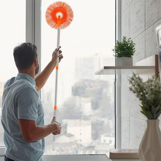 Balais serpillère ™ | vadrouille de nettoyage ronde avec rallonge pour plafond mural - Service bati propre