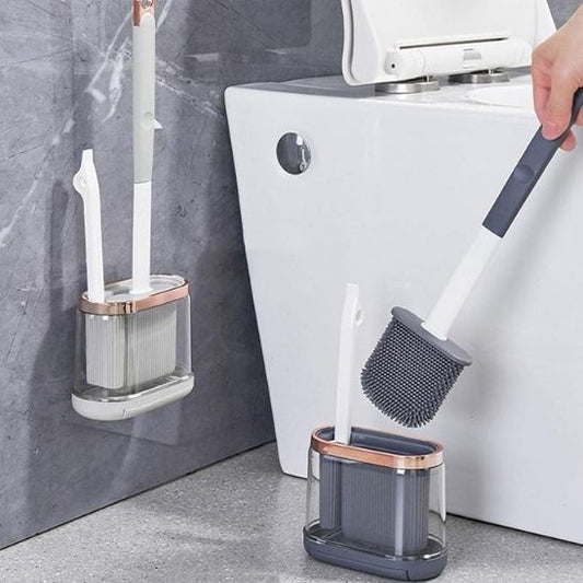 brosse wc ™ | Brosse de toilette multifonction en silicone avec manche long - Service bati propre