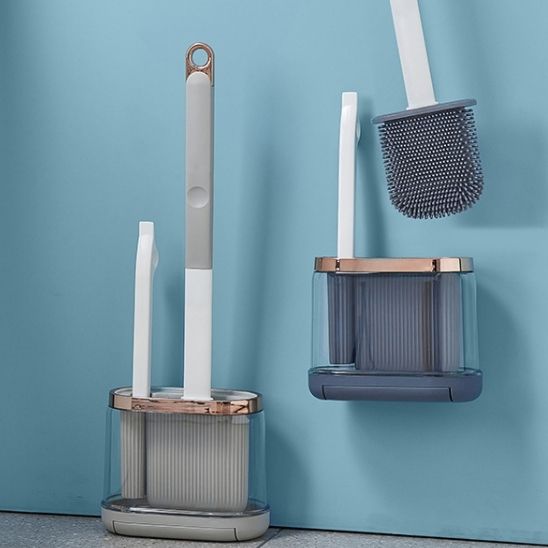 brosse wc ™ | Brosse de toilette multifonction en silicone avec manche long - Service bati propre