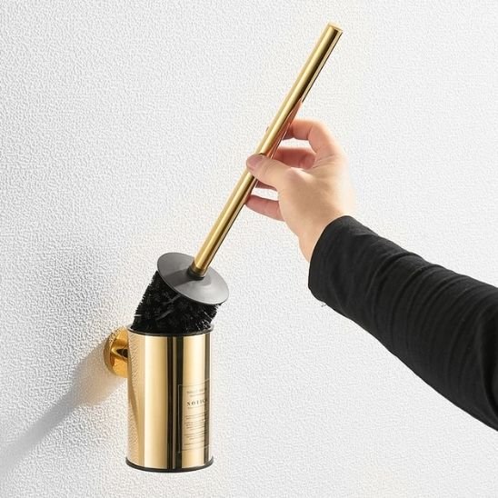 brosse wc ™ | Brosse WC dorée - Service bati propre