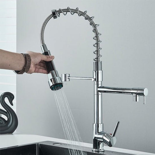 robinet cuisine ™ | Robinet cuisine extractible en laiton chromé - Service bati propre