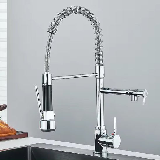 robinet cuisine ™ | Robinet cuisine extractible en laiton chromé - Service bati propre