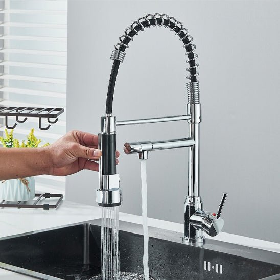 robinet cuisine ™ | Robinet cuisine extractible en laiton chromé - Service bati propre