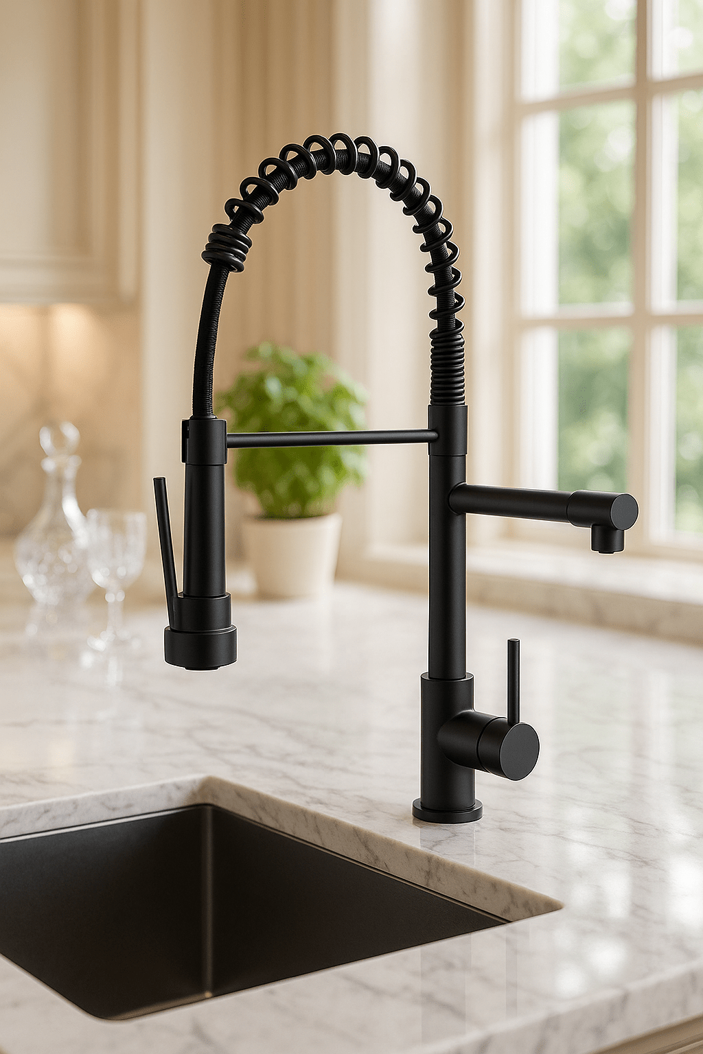 robinet cuisine ™ | Robinet cuisine extractible en laiton chromé - Service bati propre