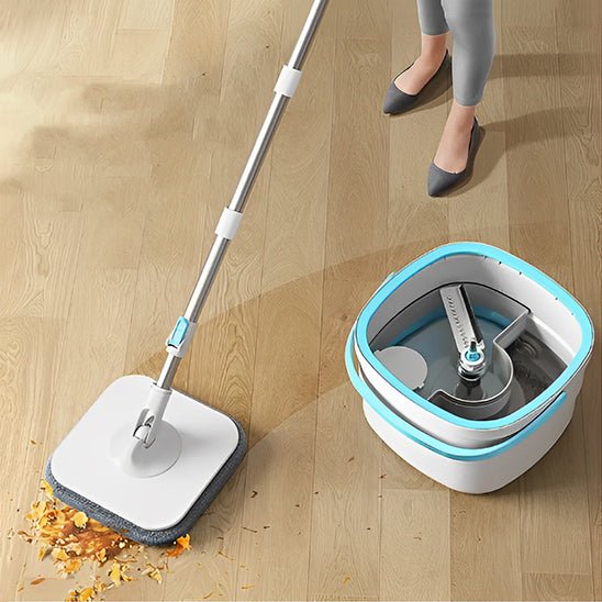 serpillere ™ | Vadrouille rotative à 360 ° avec poignée rétractable réglable - Service bati propre